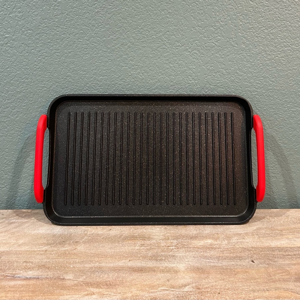 Ribbed Marble Griddle for All Type of Stoves